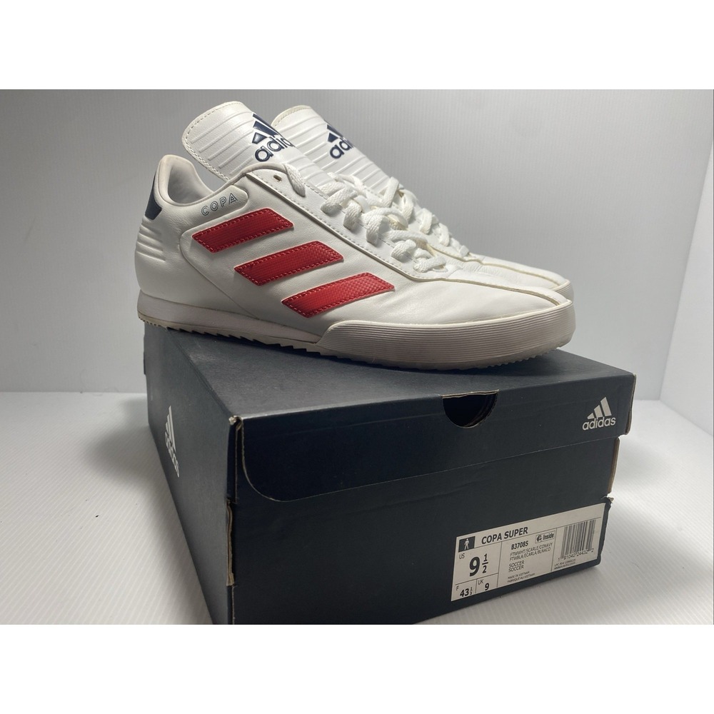 Adidas Copa Super B37085 White Red Three Stripes Mens Sz 9.5 Deadstock 2017 —016